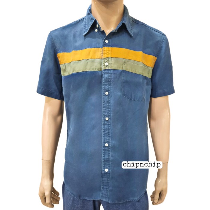 Kemeja Pria Poshboy Original Nikita Lifestyle Shirt Katun Denim Look