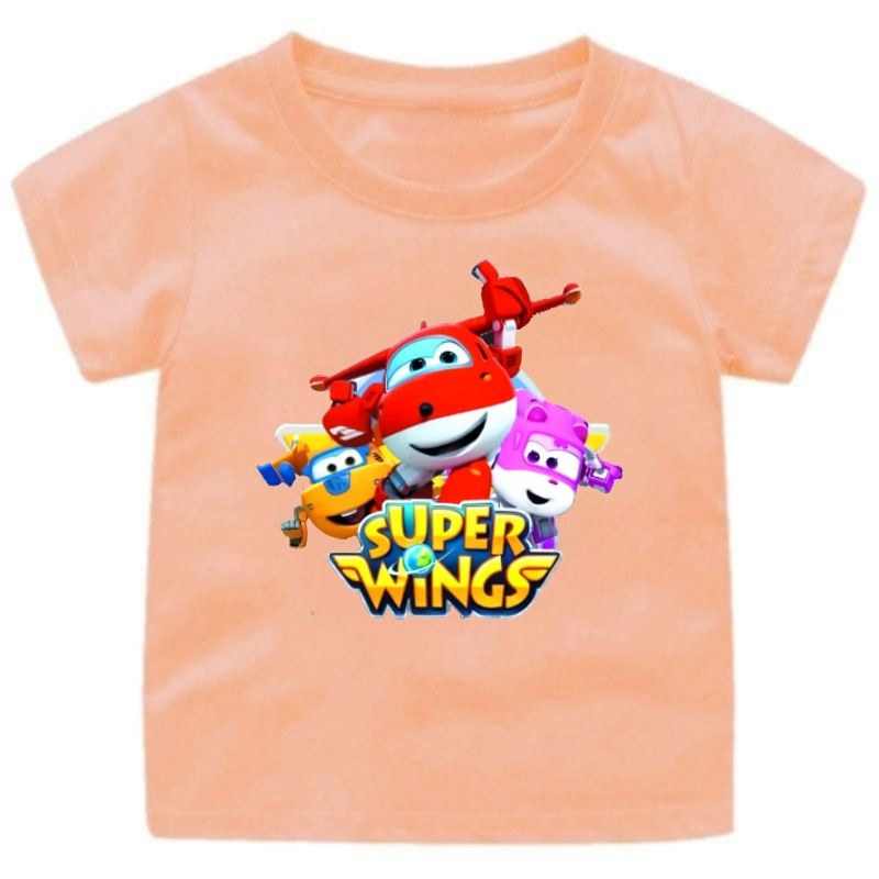 Baju Kaos Anak Laki Laki Superwings Usia 1-13Tahun/Remaja Dan Dewasa