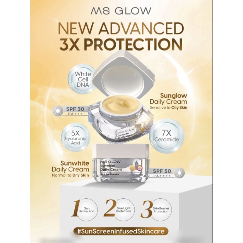 SUNWHITE SPF 50 PA++++ MS GLOW TERBARU