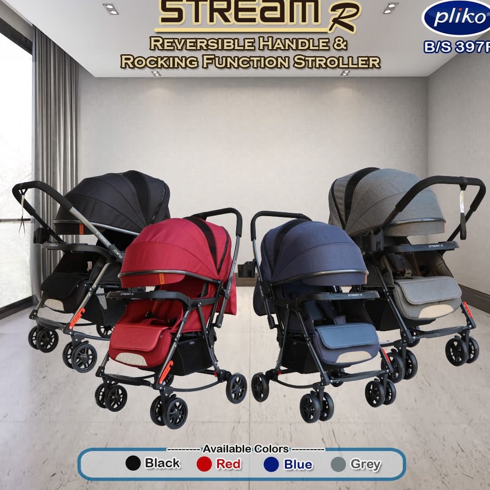 TERPERCAYA Kereta Dorong Bayi Stroller Pliko 387 Stream / Pliko 397R Stream R
