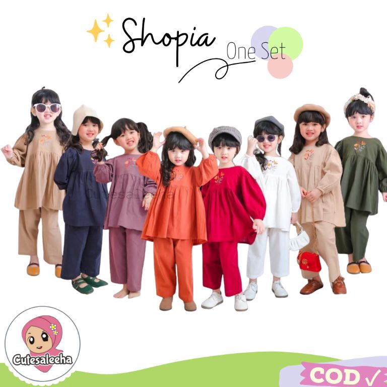 BOOMING|| One Set Anak Perempuan Setelan Anak Perempuan One Set Shopia