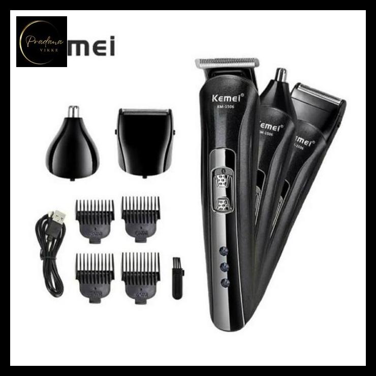 pradanavikke Clipper Kemei KM-1506 Alat Mesin Cukur Rambut Kumis Jenggot Kemei 1506