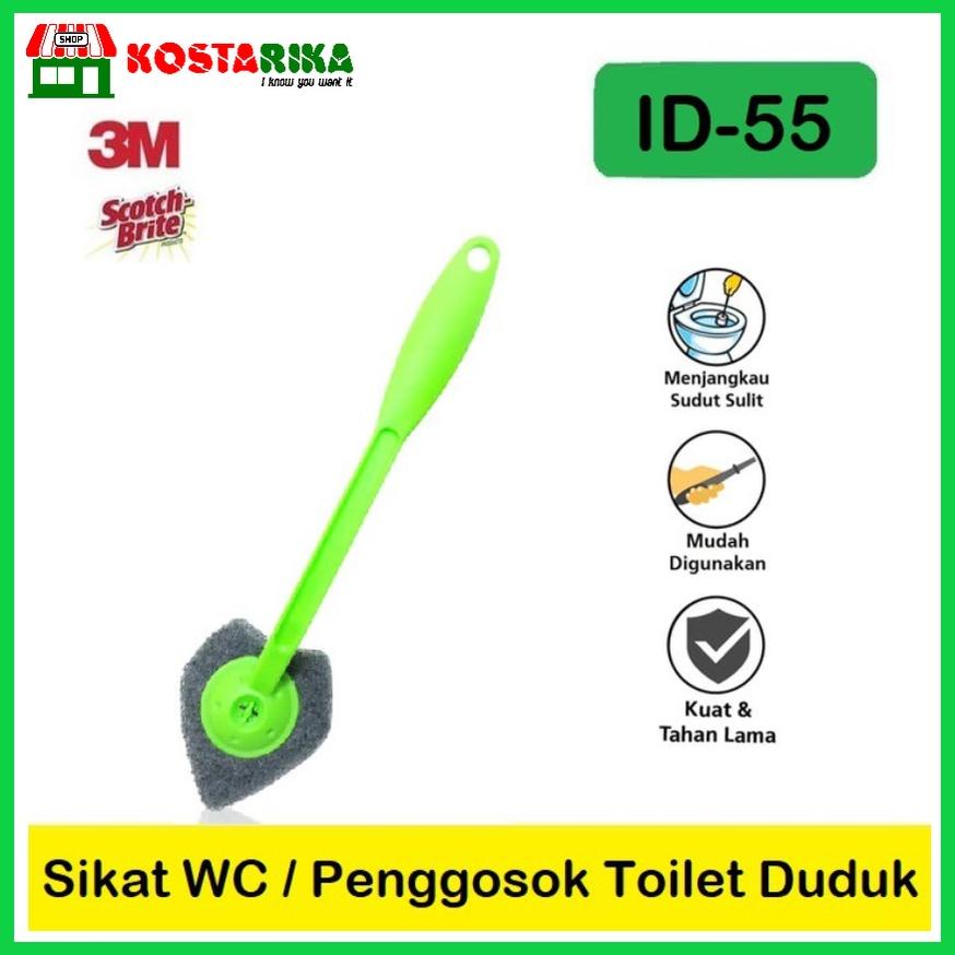 Populer Scotch Brite 3M Penggosok Toilet Duduk Id 55 Sikat Sudut Kloset  Sikat Wc Toilet Brush Scotc