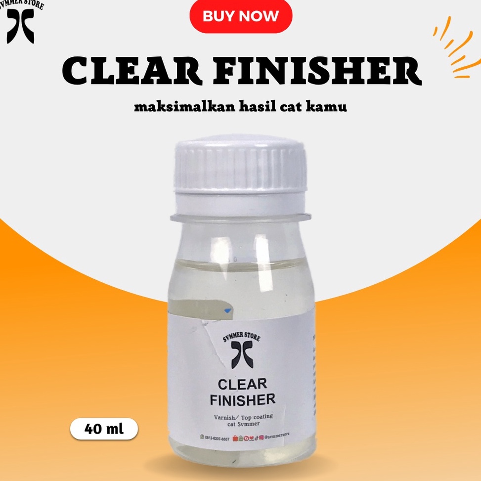 

Readystock!! Clear Finisher Cat Sepatu Cat Akrilik untuk Kaca/ Kulit/ kanvas Leather Paint Cat Kanvas - Svmmerink Ready stock