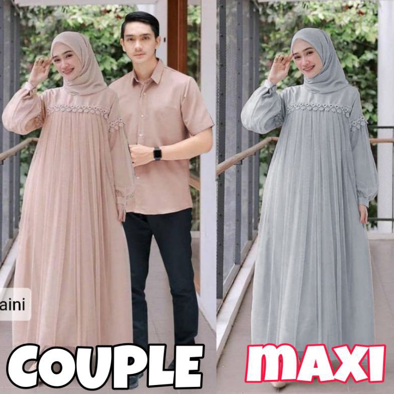 Produk Terbaek♕ XVC - MAXI NURAINI / COUPLE NURAINI / Maxi Zoya / Maxi Wanita / Gamis Wanita / Maxi 
