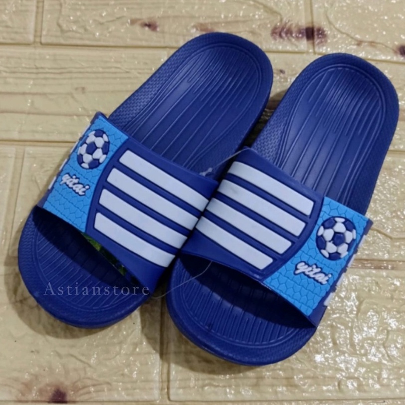 (F»SV-✪) Sandal Selop Anak Laki Laki Motif Bola Karet Yitai trendings
