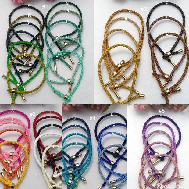 New [ FREE 2 karet ]Gelang tali serut Pandora untuk liontin Emas