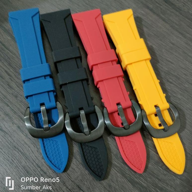 Terbaru Tali jam Rubber for Expedition AC T5 / Strap Seiko 22 24 26MM ORIGINAL Guess, Fos*il Karet T