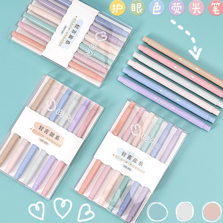 

[PRODUK W6MOZ80] 2in1 Highlighter Vintage / Stabilo Mewarnai Colorful Bujo Journaling ➜COD