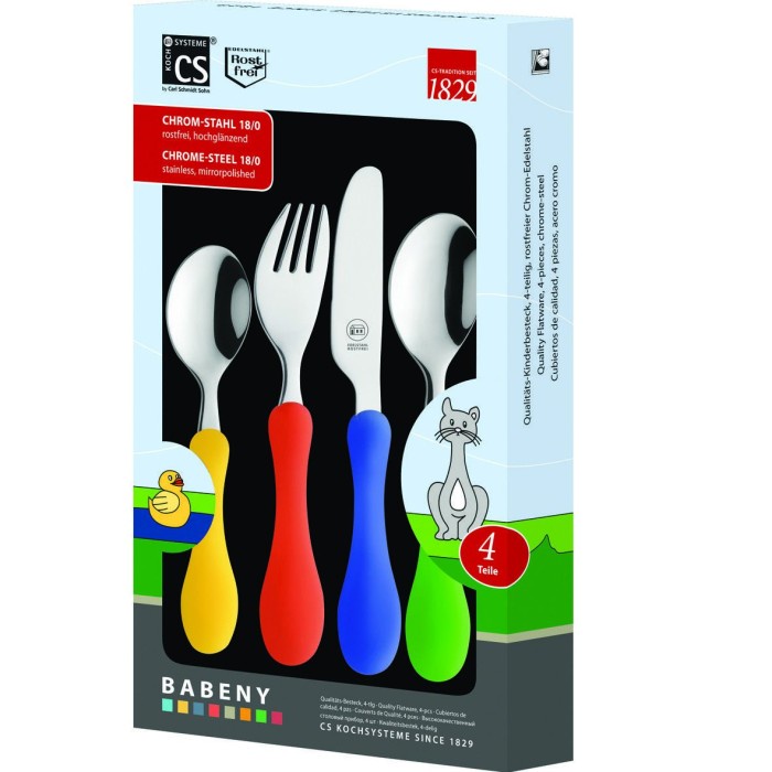 

Babeny CS Koch Systeme 4pcs Kid Set Spoon Fork Sendok Garpu Stainless