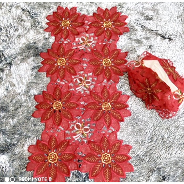 Set Taplak Meja Tamu Dan Sarung Tissue Natal