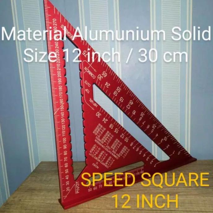 

PREMIUM Speed Square 12 Inch Besar 30 cm Penggaris Segitiga Woodworkin
