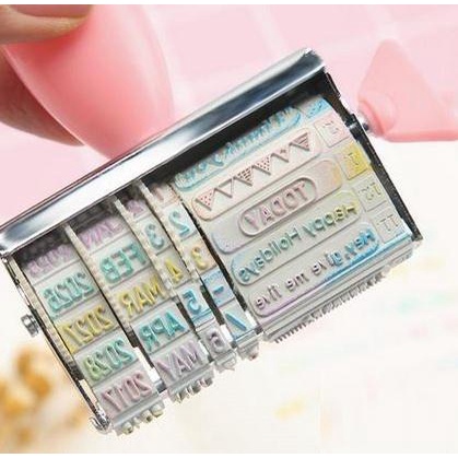 

Portable Roller Stamp - Words Date Seal - Stamp Roll Kata dan Tanggal