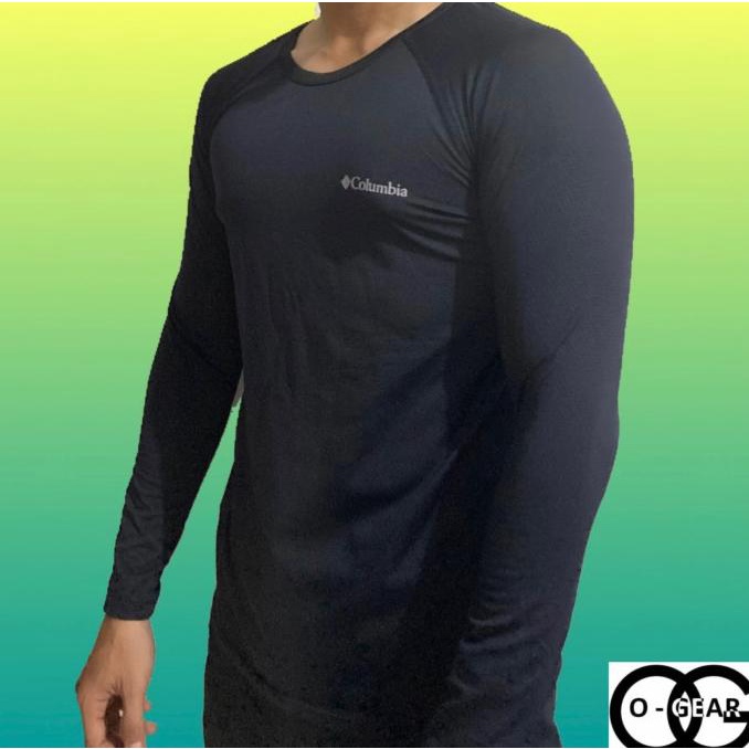 Pakaian olahraga baselayer columbia omni heat thermal running hiking
