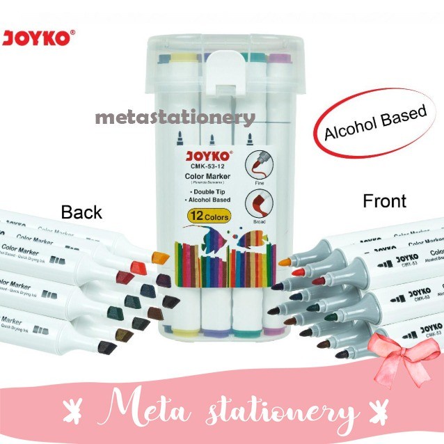

Color Marker / Dual Tip / Anda Spidol Berwarna Cmk-53-12 12 Warna