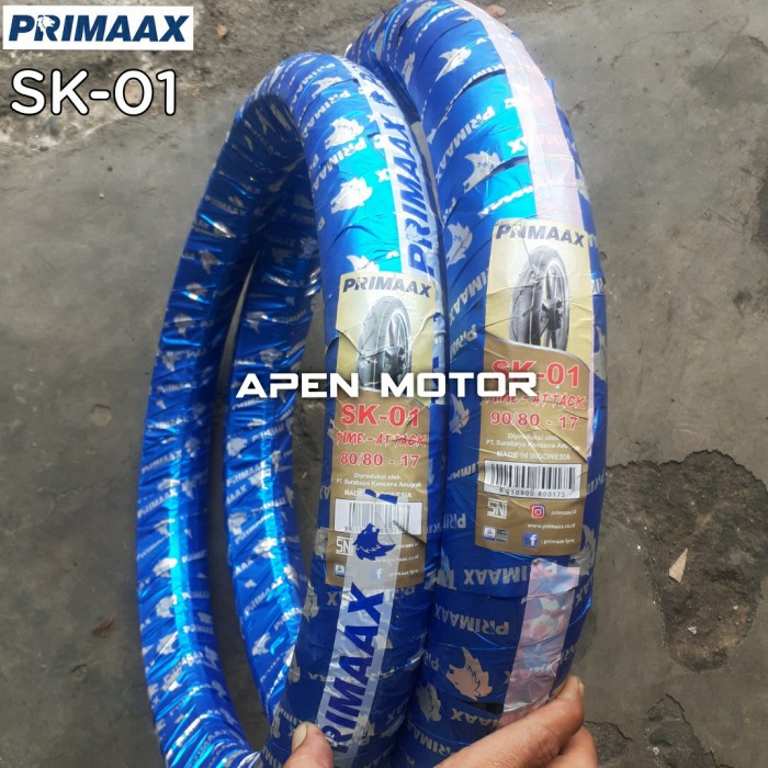 Terlaris 1 Set Ban Donat Satria Fu Supra Primax Sk 01 Uk 80/80-17 & 90/80-17