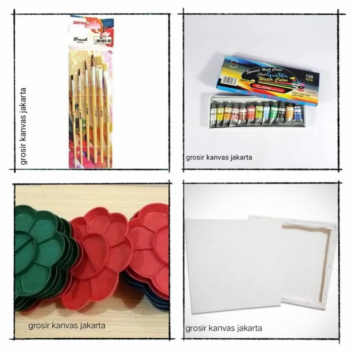 

Paket Melukis Kanvas 30X30 + Alat Lukis