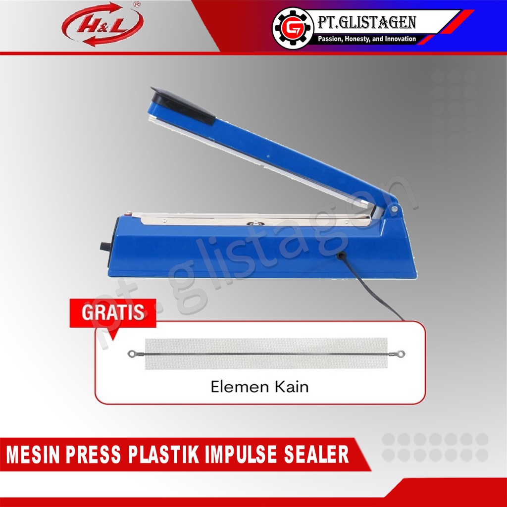 HL Impulse Sealer 30cm Mesin Press Plastik 30cm ( Body Plastik )