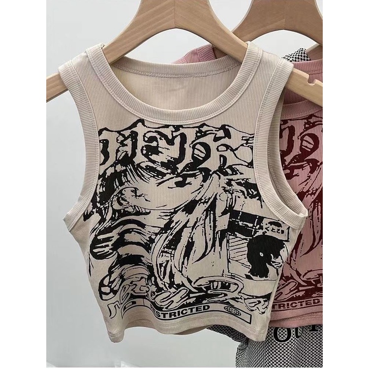 Atasan pendek tanpa lengan musim panas baru