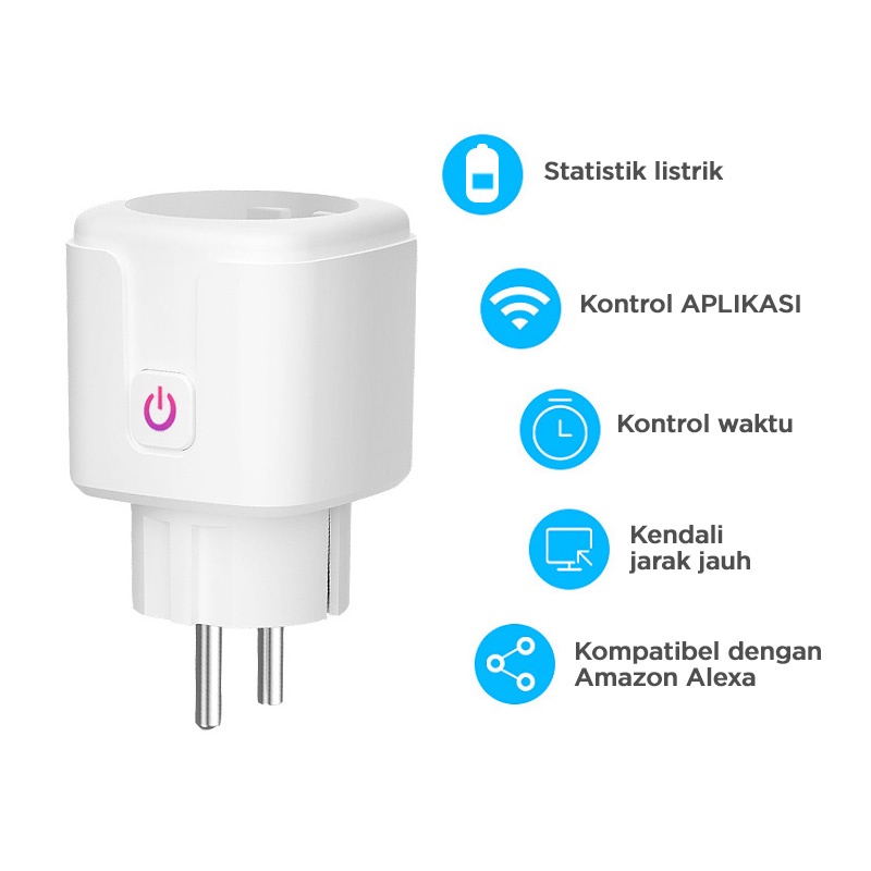 Holiven Steker Wifi Pintar / Colokan Wifi Pintar / Smart Plug IoT