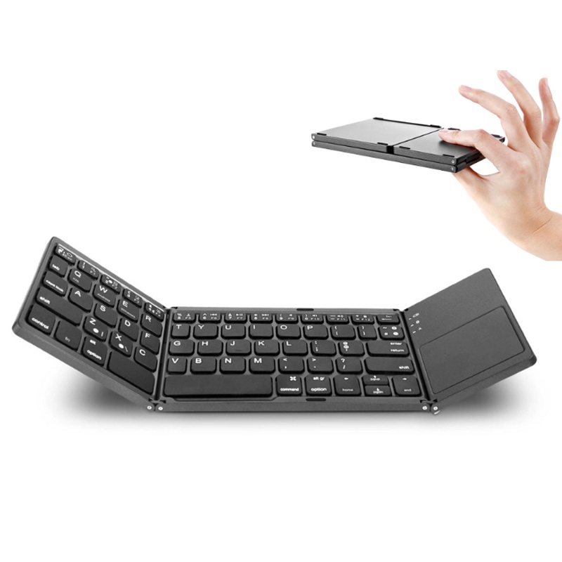 Holiven Keyboard Bluetooth Nirkabel Lipat Touchscreen / Keyboard Portabel