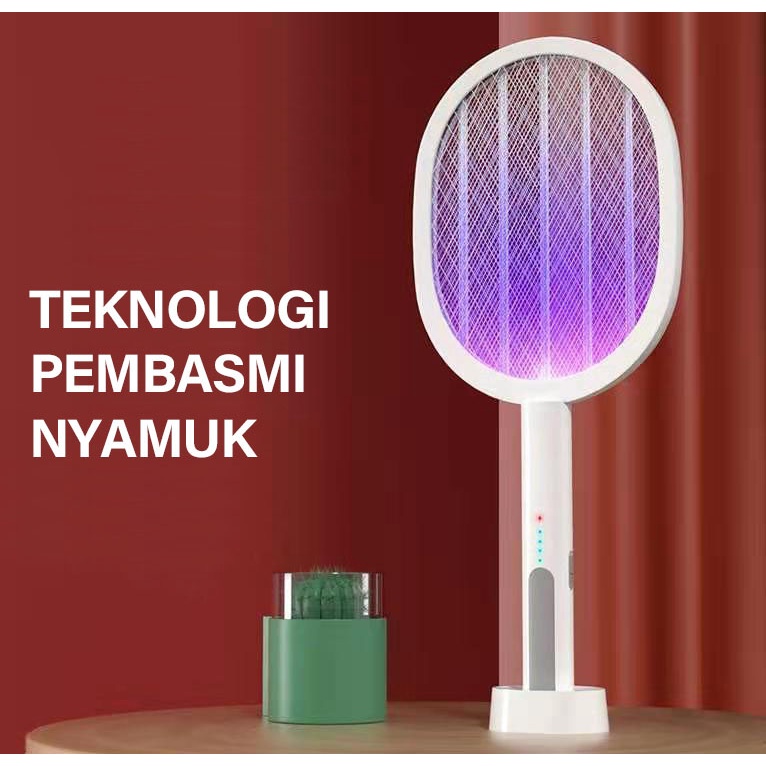 Holiven Raket Nyamuk Elektrik Lampu Anti Nyamuk Pengisian USB 2-in-1