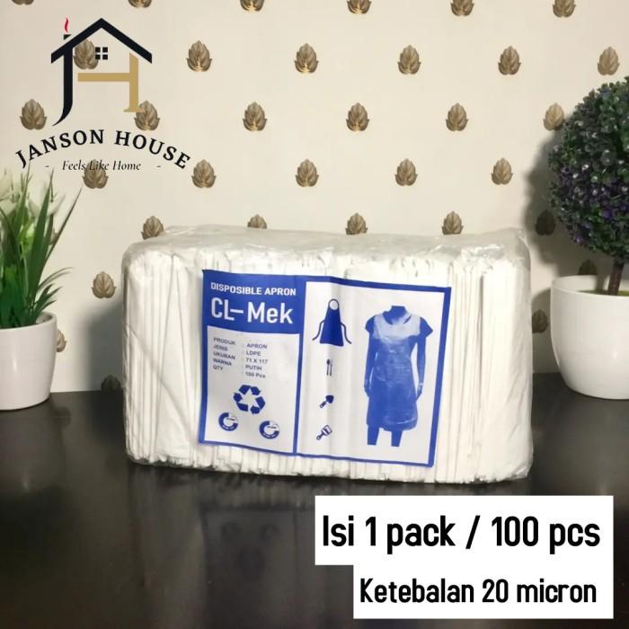 Terlaris Apron Celemek Plastik Ldpe / Apron Medis Disposable 1 Pack Isi 100 Pcs