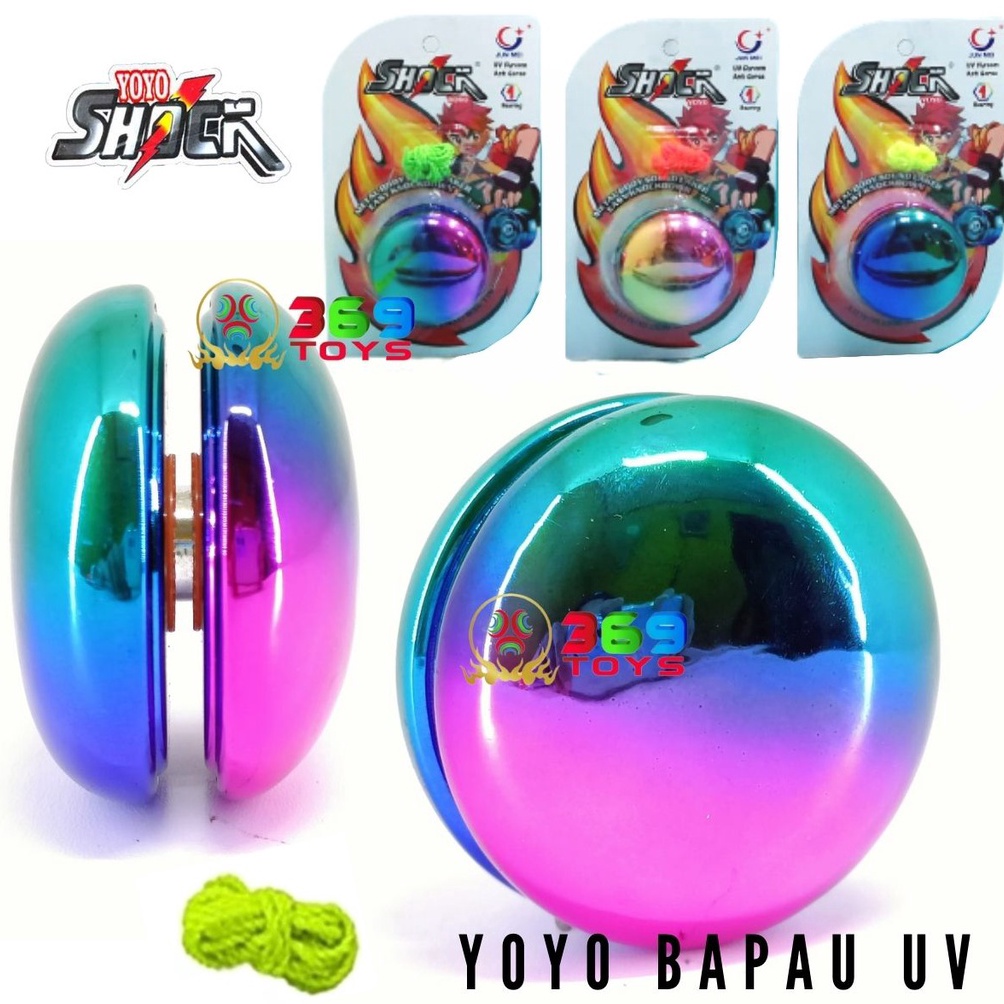 94 YOYO BAPAU CHROME BESI 1 BEARING YOYO BESI SHOCK CHROME Harga Termurah ￣～