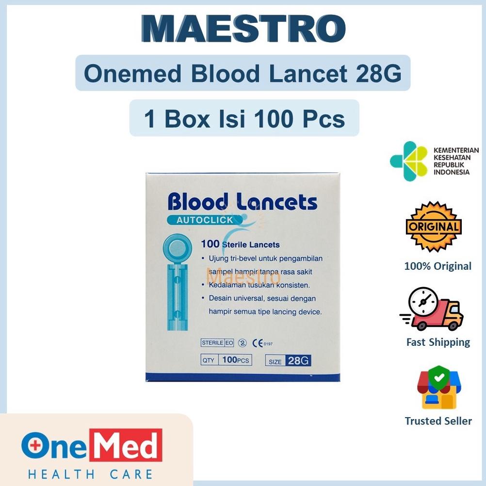 New Onemed Jarum Lancet 28G 28 G Bekam One Med