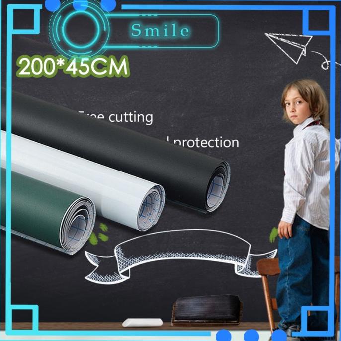 

Stiker Papan Tulis Whiteboard Blackboard Kapur Sticker--Hitam/Putih