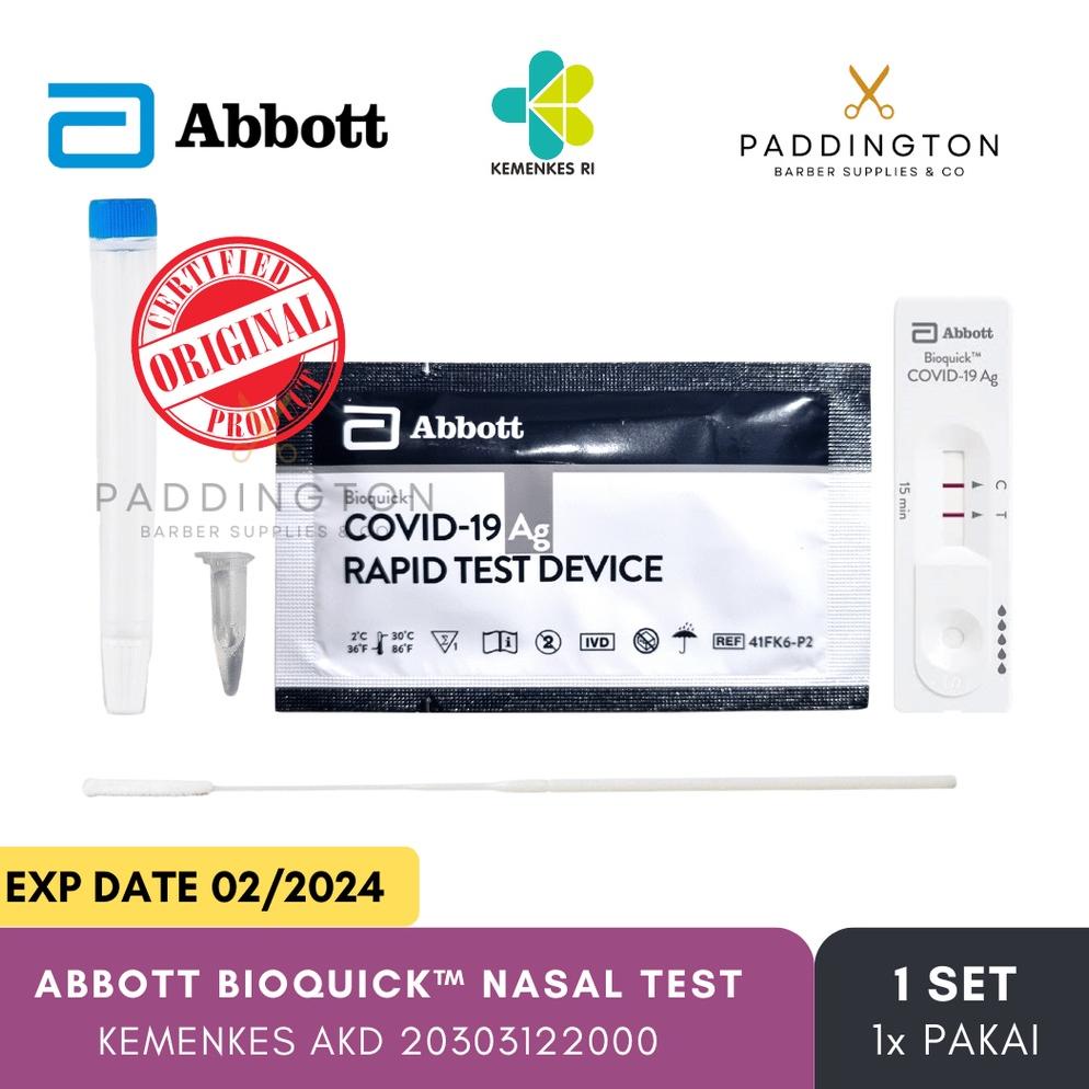 6.6 ABBOTT NASAL Alat Swab Antigen Rapid Test Mandiri Hidung Ecer Original Bioquick