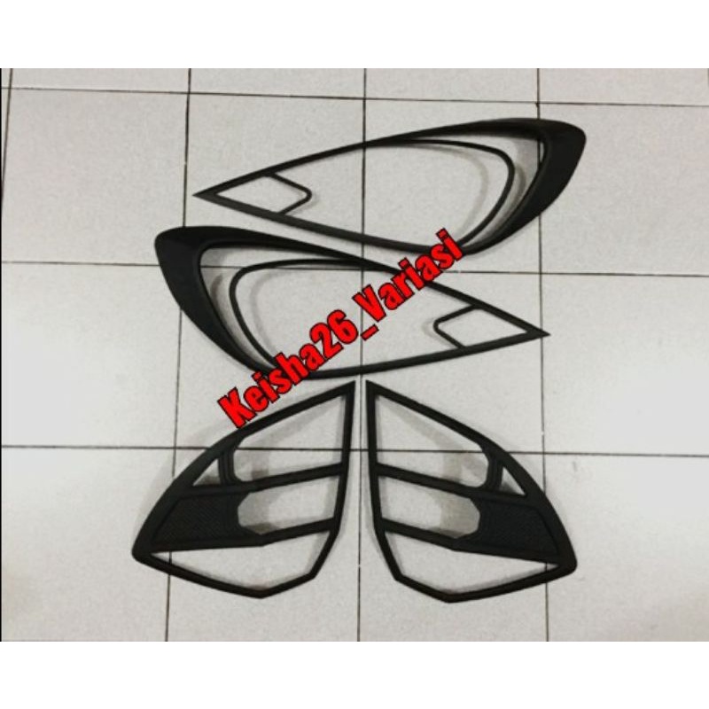 Honda Jazz Paket Garnis Lis Lampu Depan Belakang Hitam Dop Jazz 2008-2013