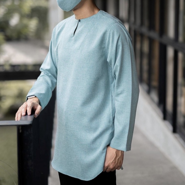 Terkini Baju koko lengan panjang | collarless tanpa kerah 99