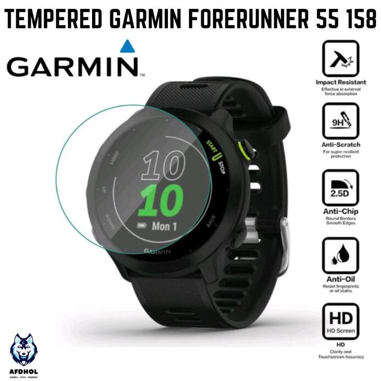 Promo TEMPERED GLASS GARMIN FORERUNNER 55 158 ANTI GORES SCREEN GUARD LCD SMARTWATCH GARMIN FORERUNN