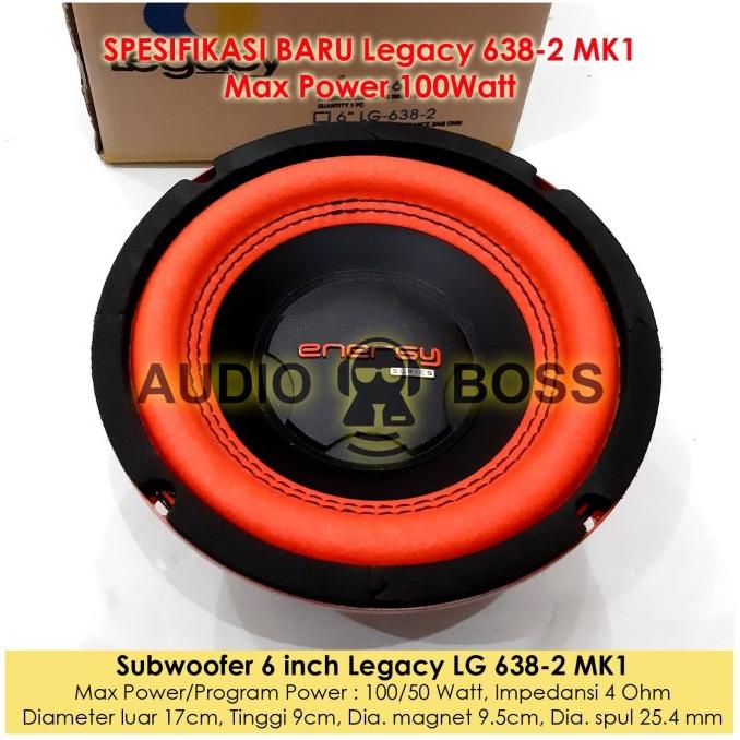Speaker Subwoofer 6 Inch 6In 6" Legacy 6 638 Lg 638-2 150 Watt