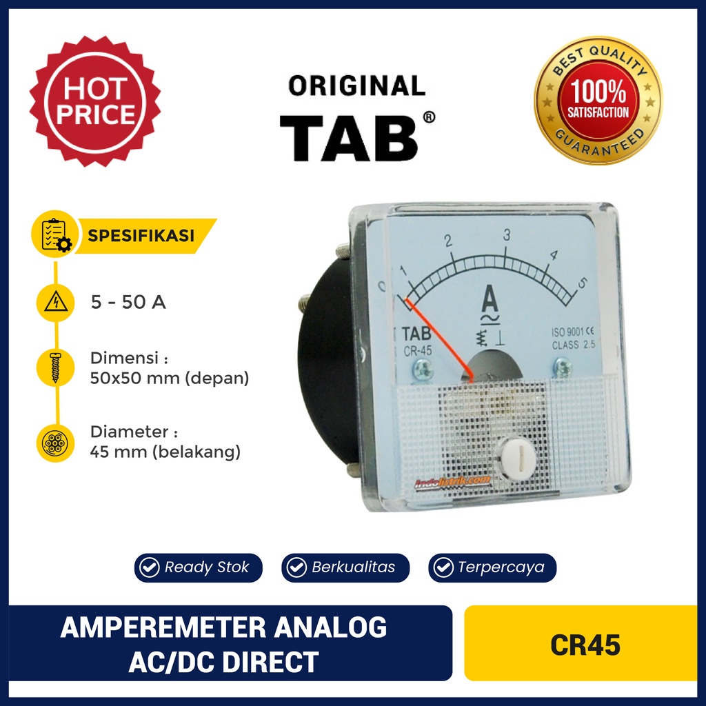 Amperemeter Analog AC/DC Direct CR45 TAB