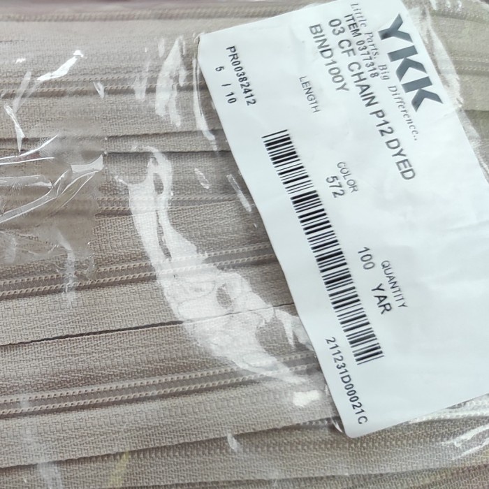 TERMURAH daun resleting ykk no.3 roll