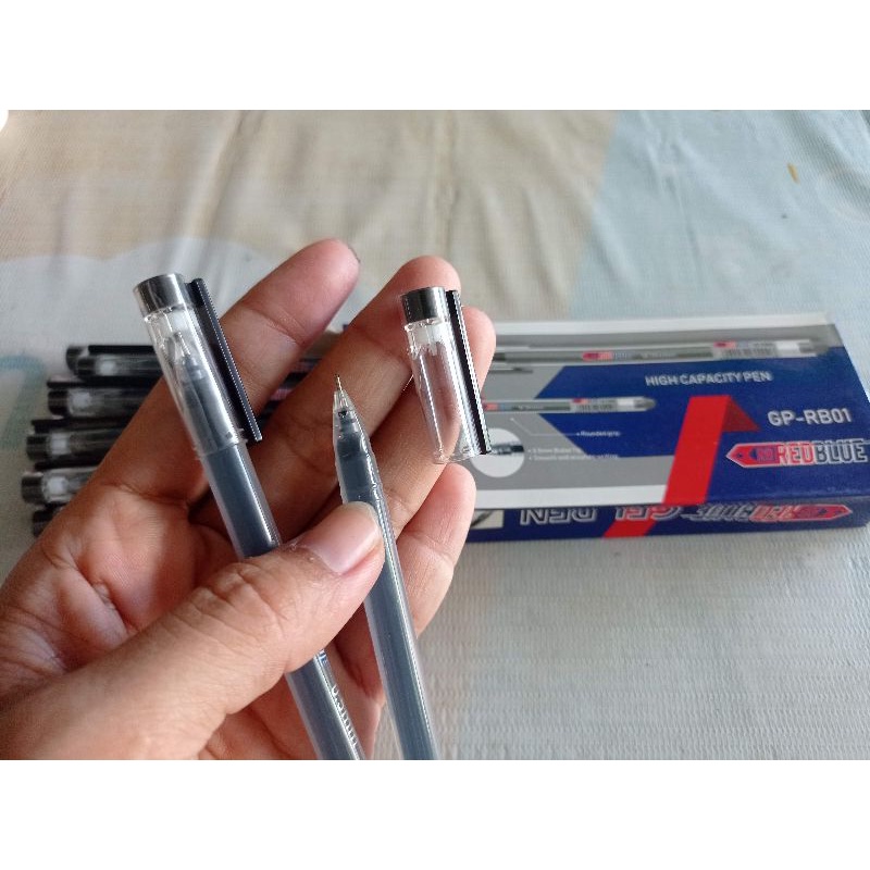 Pulpen gel Esco Mini RB RedBlue 0.5mm Hitam Murah / gel pen / pen gel