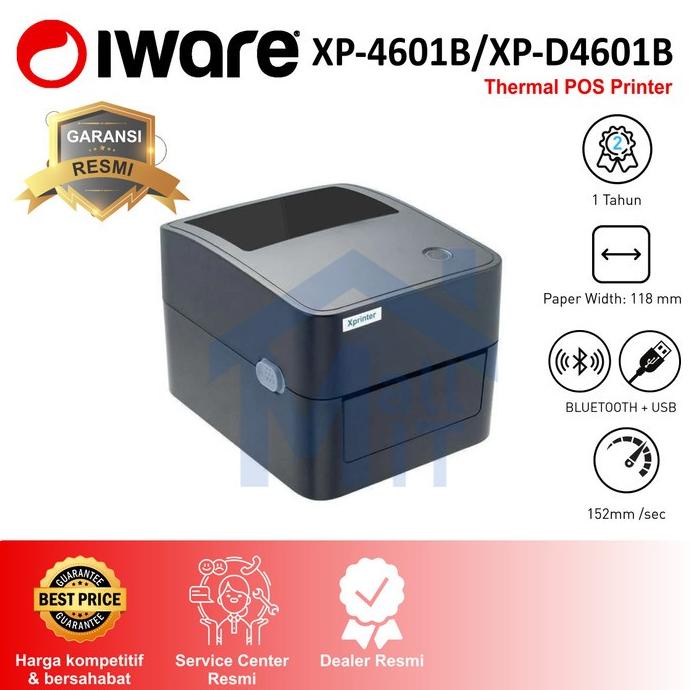 MD Printer Label IWARE Thermal Xprinter XP4601 XP-D4601 XP-4601 D4601B