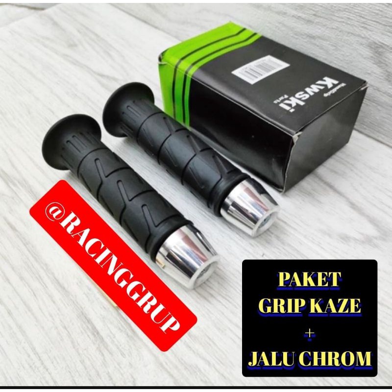 Handgrip grip sarung gas kaze set jalu stang pcx chrome jumbo universal semua motor