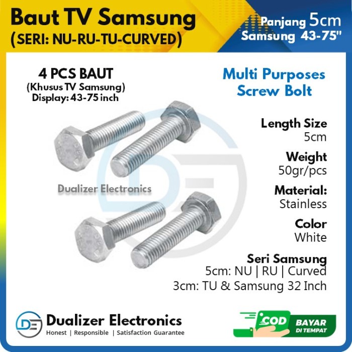 Baut Bracket TV Samsung 43 50 55 60 65 70 75 Inch
