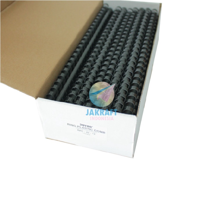 Jilid Spiral Plastik Jilid 12 Mm 23 Lubang F4 Isi 100 Hitam 1/2 Inch Joyko