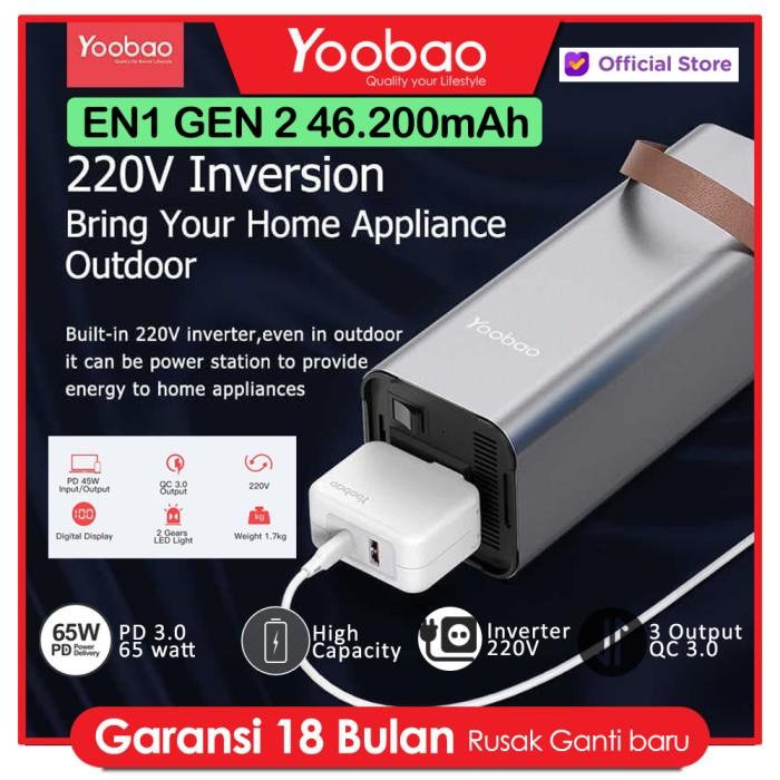 Powerbank Yoobao En1 42000Mah Pd Quick Charging Power Station With Inverter 220V