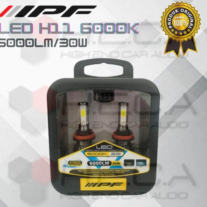 LED IPF H8 & H11 & H16 6000k Lampu Mobil Bohlam ORIGINAL