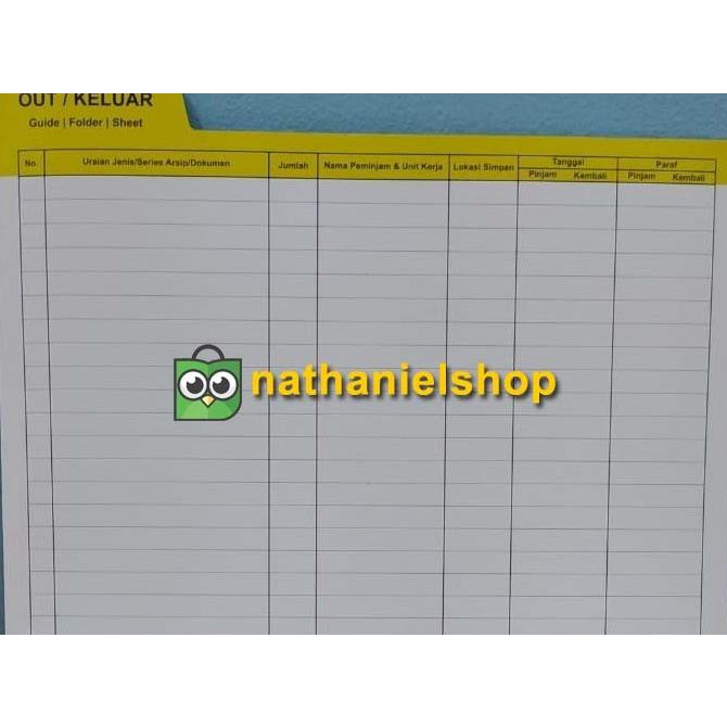 

Out Indikator (Out Guide/Out Sheet) Arsip/Dokumen Isi 15 Lembar
