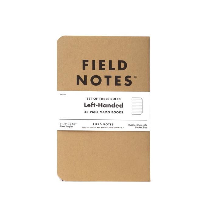 

Notebook Field Notes Left Handed 3 Pack Ruled Paper Stationeries