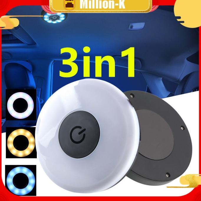 Lampu LED Tempel Magnet Portable Recharge Plafon Mobil