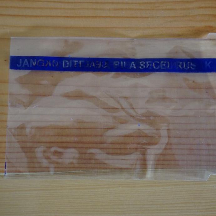 Grosir Segel Galon Polos Warna Biru Transparan Silver