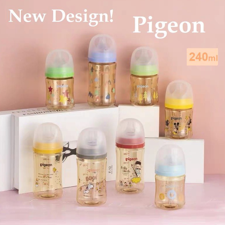 Terbaru dan terlaris DESIGN BARU  Pigeon Wide Neck PPSU 160ml 240ml Generasi Ke Tiga / Pigeon Disney