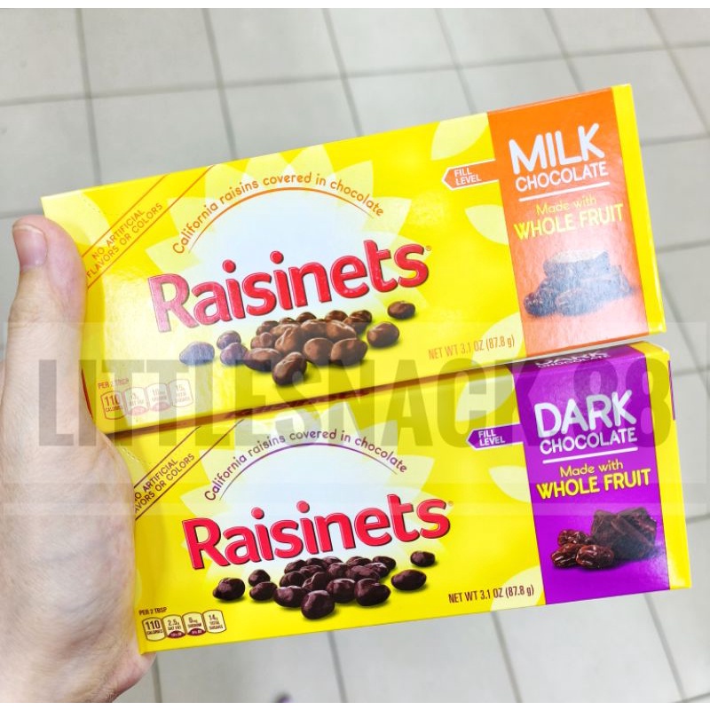 

COKLAT RAISINETS DARK CHOCO / MILK CHOCO WHOLE FRUIT